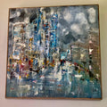 Le Canyon de Verre – Peinture abstraite translucide par l'artiste mauricien DC Studio