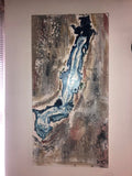 Red Sea – Peinture abstraite mer Rouge acrylique sur toile 40x70cm par DC Studio Maurice