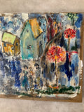 La Rue – Peinture scène urbaine acrylique sur toile par l'artiste mauricien DC Studio