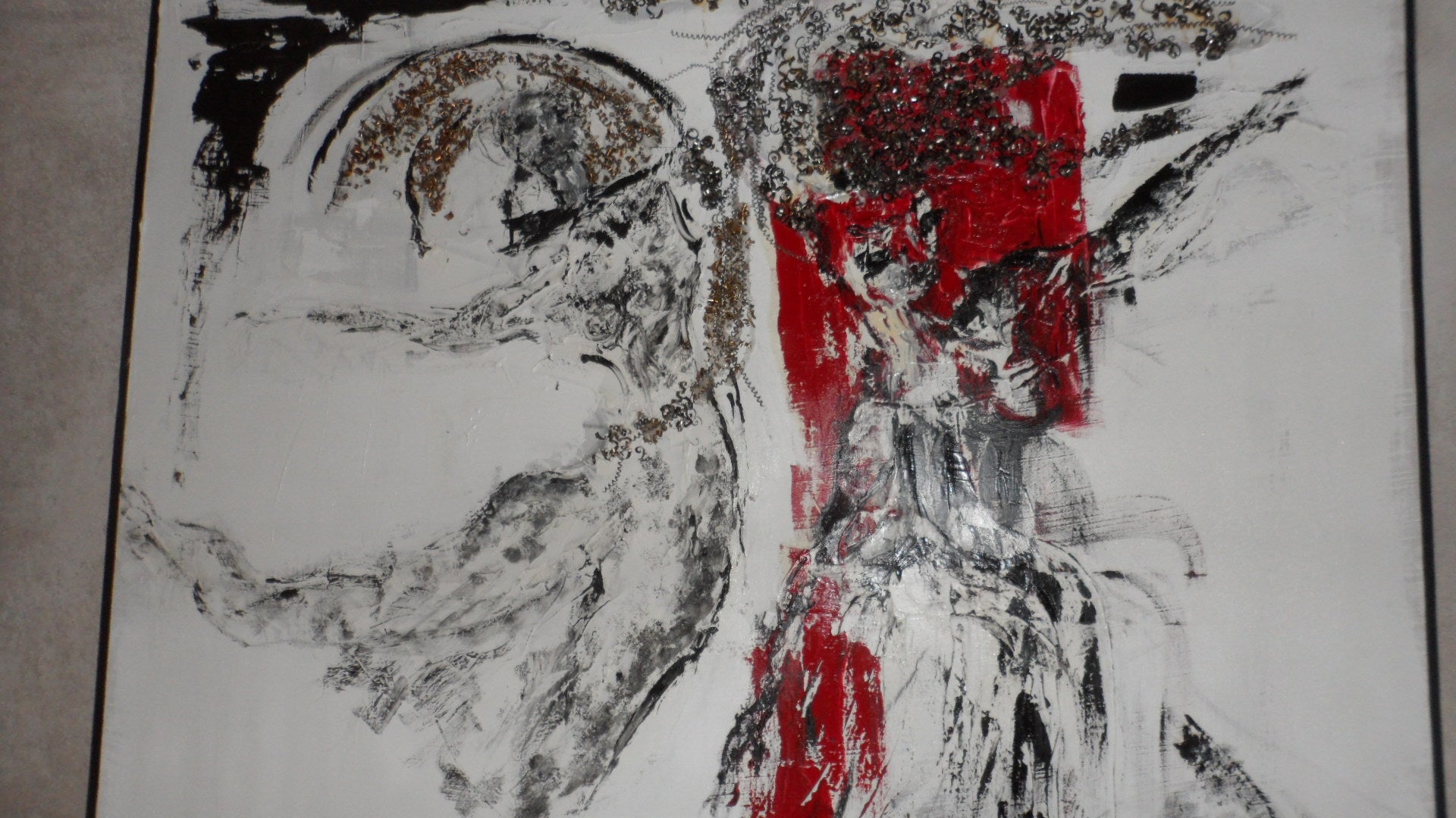 Le Lac des Cygnes – Peinture sur ardoise ballet grâce par l'artiste mauricien DC Studio