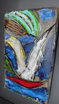Painting Art BACHIM – Peinture expressionniste sur ardoise par l'artiste mauricien DC Studio